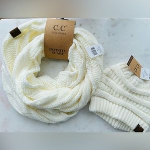 NWT, C.C Exclusives Infinity Scarf & Hat